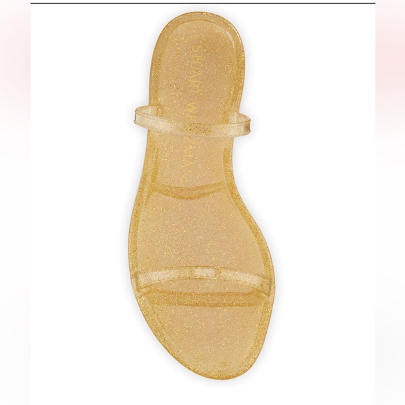 ❤️HP❤️NWOB Stuart Weitzman Sawyer Slide Sandal in Gold - Picture 1 of 16